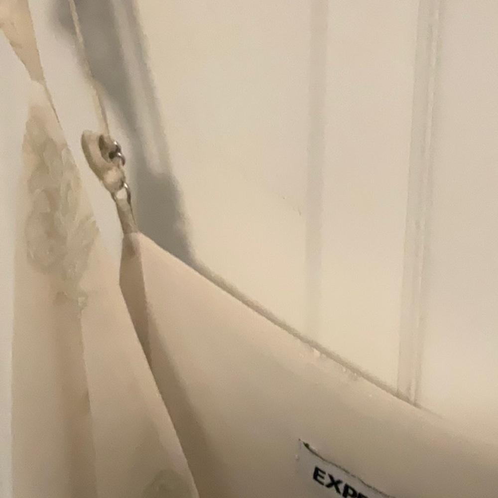 Express Beige Ruffle Strap Dress - Picture 3 of 5
